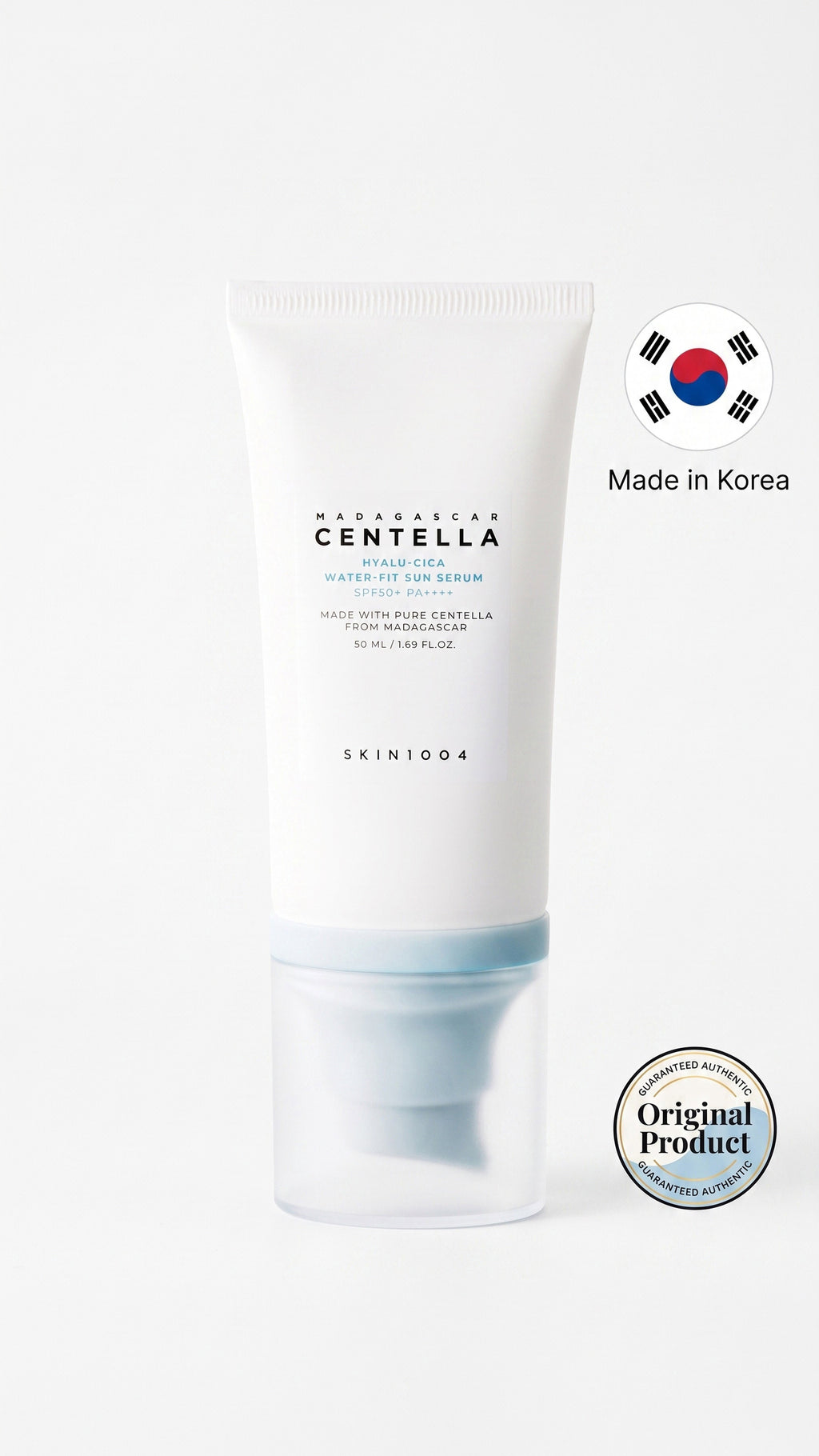 SKIN1004 - Madagascar Centella Hyalu-Cica Water-Fit Sun Serum SPF50+ PA++++ (Hyaluronik Asit ve Centella Asiatica İçeren Serum Güneş Koruyucu)